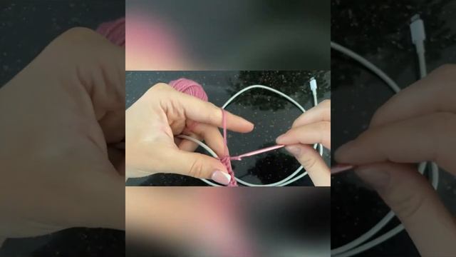 Вяжем чехол для USB шнура с крючком???