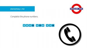 English in 3 minutes (Elementary / A2) - Listening: Phone numbers 2