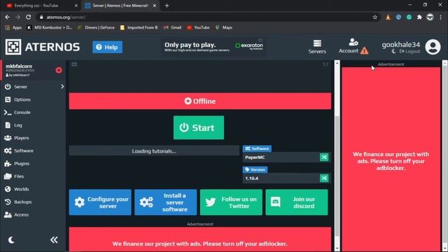 Start Aternos Server without Waiting Time | Minecraft | Instant Start Aternos Server |Everything zz смотреть онлайн