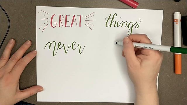 Hand Lettering: "Great things never come from comfort zones." смотреть онлайн