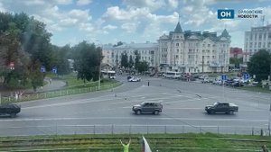 В Орле запечатлели колонну ЧВК Вагнер