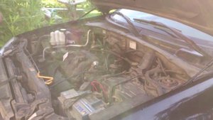 Амортизаторы капота на Mazda Tribute.