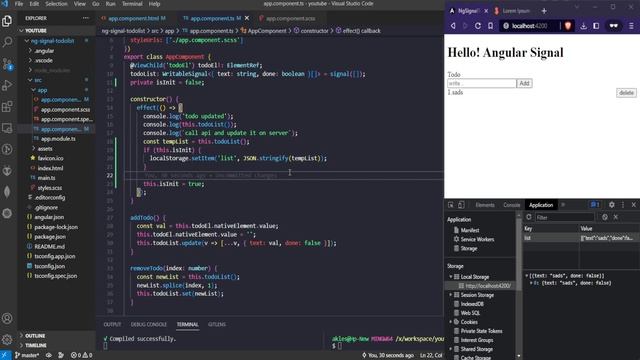 Angular 16 Signal Feature Tutorial: Building a Todo List with LocalStorage Persistence in Hindi
