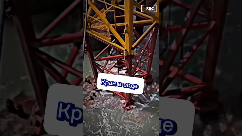 Башенный кран в воде! #shorts