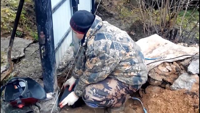 Откатные ворота на винтовых сваях