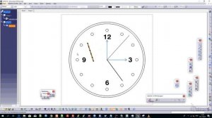 Clock animation in CATIA V5 drawing (VBA)