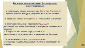 Прямое и косвенное дополнение