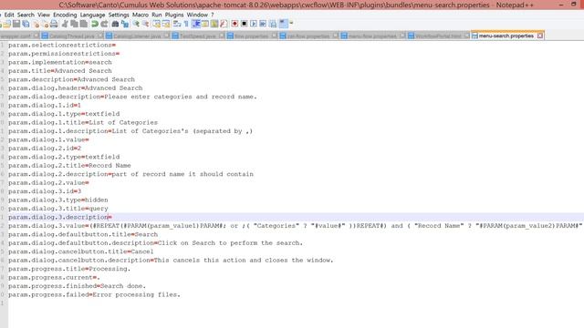 Canto Cumulus 10 Web Client Advanced Search Plugin