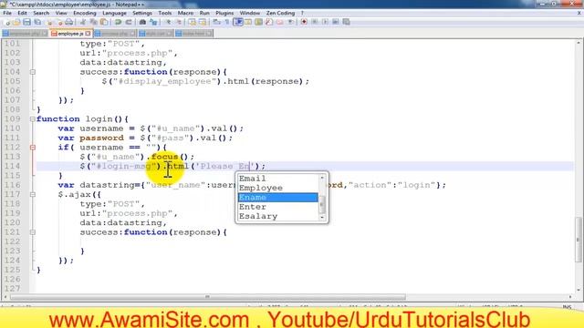 Employees Reg System Using Ajax,Jquery and Php In Urdu Part 18/22 (login) смотреть онлайн