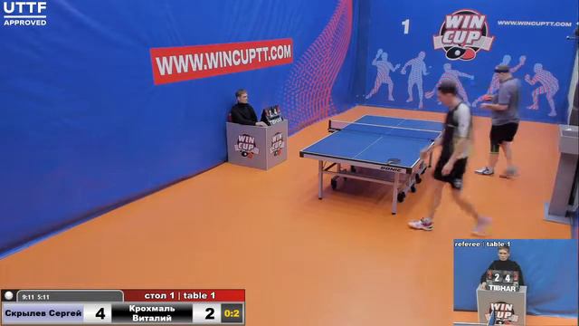 Скрылев Сергей 1-3 Крохмаль Виталий  Турнир Восток 4 WIN CUP 10.01.21 Прямая трансляция Зал 1