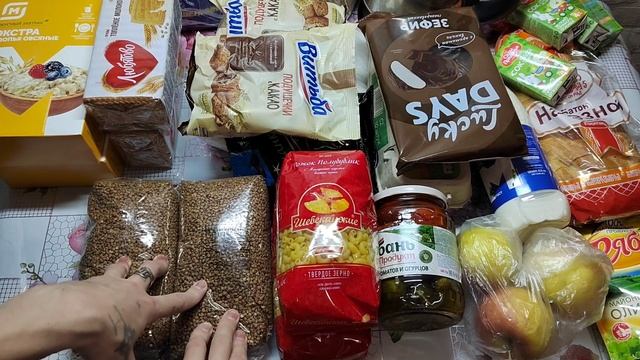Закупка продуктов ! Закупалась 3 дня подряд до кризиса , запаслась недели на две