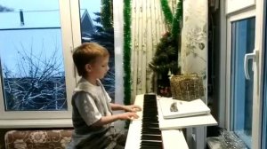 SOFT MOZART Winter Recital 2020-2021 Vasya (7) plays Красев "Песенка зайчиков"