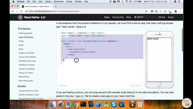React Native Tutorial #1 - Introduction about React Native [Tamil]  |  Tek Hub