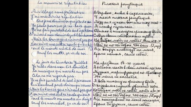 Georges Brassens - La mauvaise réputation ПЛОХАЯ РЕПУТАЦИЯ