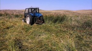 Покос сена на Мтз 50, с сегментной косилкой