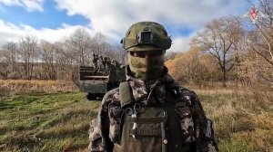 Боевая работа минометного расчета ЗВО