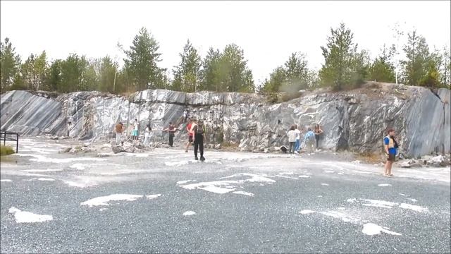 Карелия, Горный парк Рускеала – мрамор и вода.(Ruskeala marble mining park Karelia, Russia) смотреть онлайн