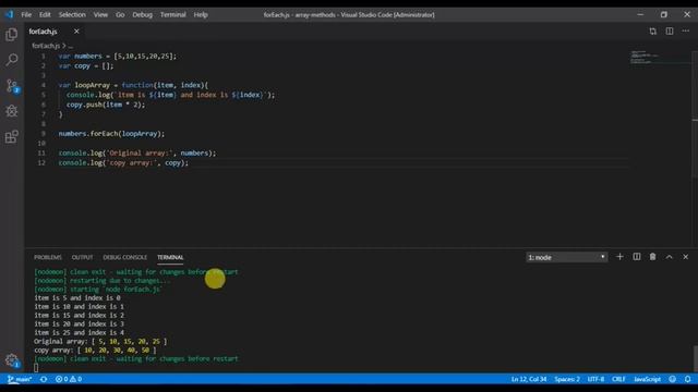 JavaScript Tutorial | Array | forEach | Techs'n Arif