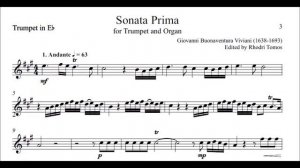 Viviani Sonata Prima - organ accompaniment