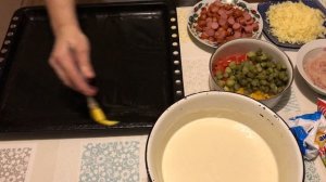 Рецепт Пиццы на кефире! Простой рецепт домашней пиццы!