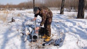 Печка для палатки Пошехонка. Туристическая печь для зимних походов. Печка экономка.