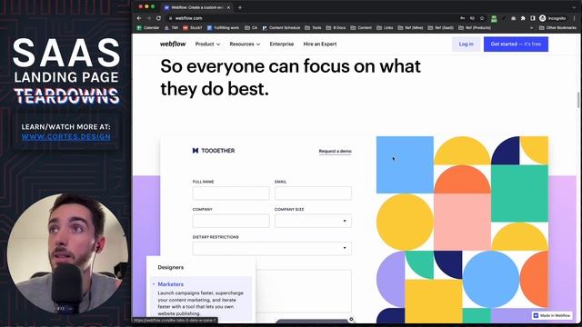 SaaS Landing Page Teardown: Webflow - A vague landing page! смотреть онлайн