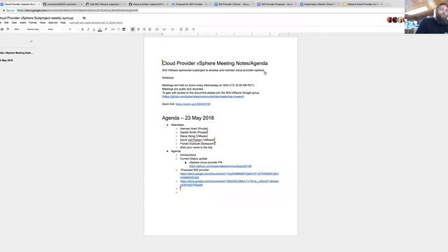 Kubernetes SIG-VMware Cloud Provider vSphere weekly syncup 20180523 смотреть онлайн