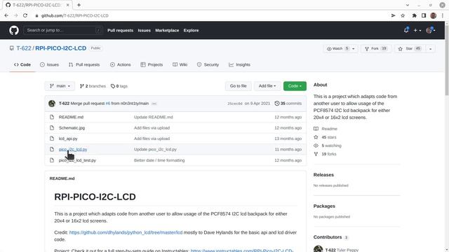 Raspberry Pi Pico - LCD Display 1602 text with I2C смотреть онлайн