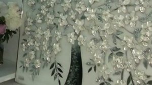 Процесс создания картины из зеркал и гипса. Премиум картина «Жемчужное дерево»