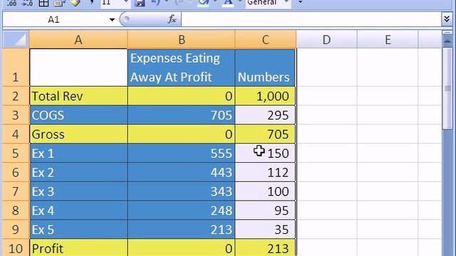 Excel Magic Trick #246: Waterfall Profit Chart (Create an Excel Waterfall Chart)