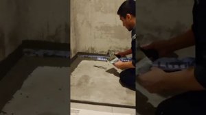 установка душевой трап,installing a shower ladder