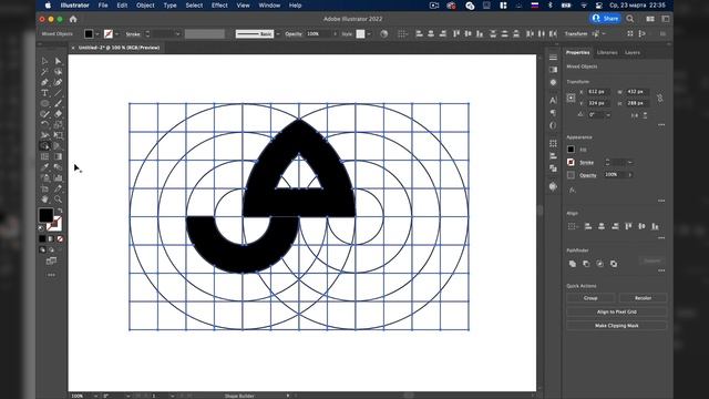 How to Design a Logo using The Grid Method?⚡️ (Adobe Illustrator Tutorial) смотреть онлайн