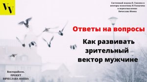 Как развивать зрительный вектор мужчине. ВектораВсем. Проект Вячеслава Юнева