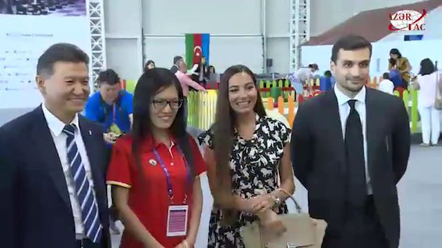 Arzu Aliyeva visits Baku Chess Olympiad venue