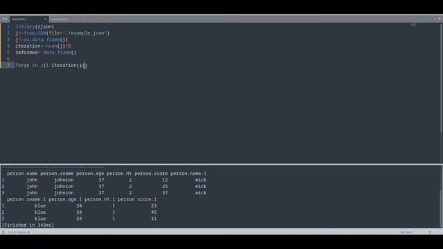 R programming - JSON смотреть онлайн