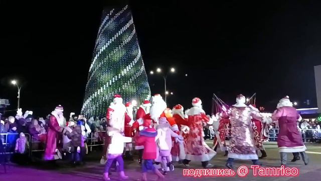 Деды Морозы зажгли!!!Хороводы вокруг ёлки. смотреть онлайн