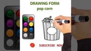 How to draw a Pop Corn easy way Pop Corn drawing step by step || cartoon  drawing for beginners