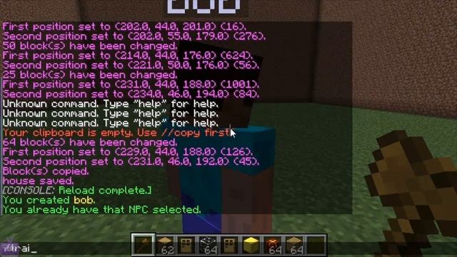 Minecraft Bukkit Plugin - Citizens 2 + Builder - NPC Auto build Schematics