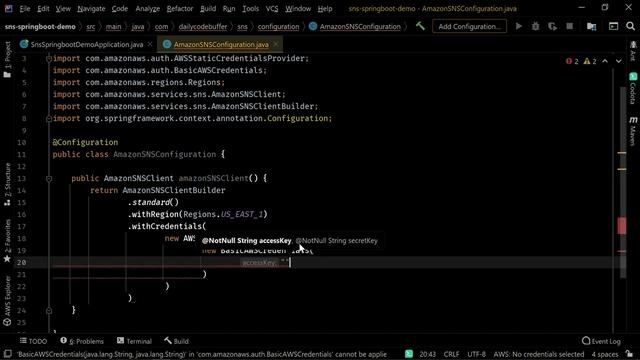 Amazon Simple Notification Service (SNS) with SpringBoot | Spring Cloud AWS