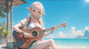Средневековая музыка, летняя атмосфера. Эльф играет на гитаре, кельтская музыка - 002