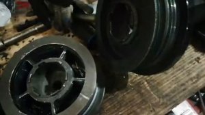 Шкив коленвала IJS на bmw e46 мотор m47n