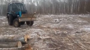 Трелевка леса с ножами гориныч