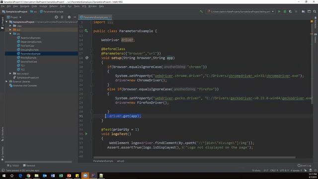 Tutorial 8:TestNG with intelliJ IDE| Parameters from TestNG.xml file | Parameterization