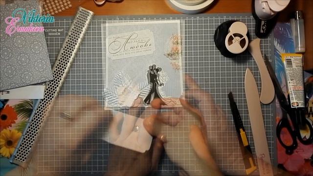 Свадебная открытка .Мастер Класс. Скрапбукинг. Открытка своими руками.