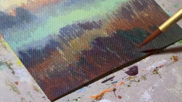 Процесс рисования акрилом в акварельной технике – короткий, спокойный, релакс