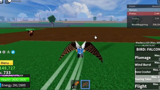 FALCON FRUIT FULL SHOWCASE IN BLOXFRUITS | UPDATE 15