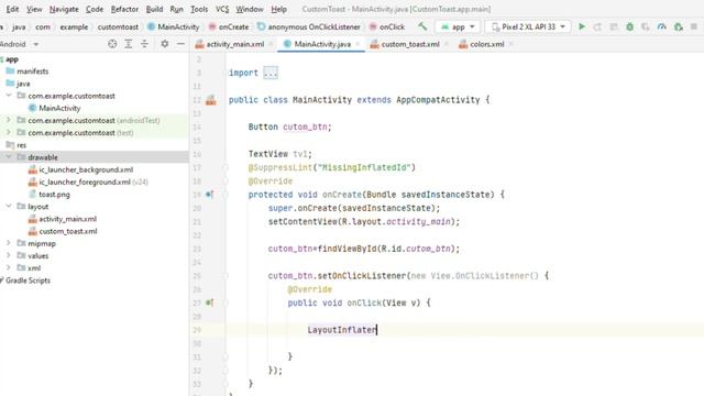 Custom Toast Create in Android Studio || Android Alians || Java Hindi смотреть онлайн