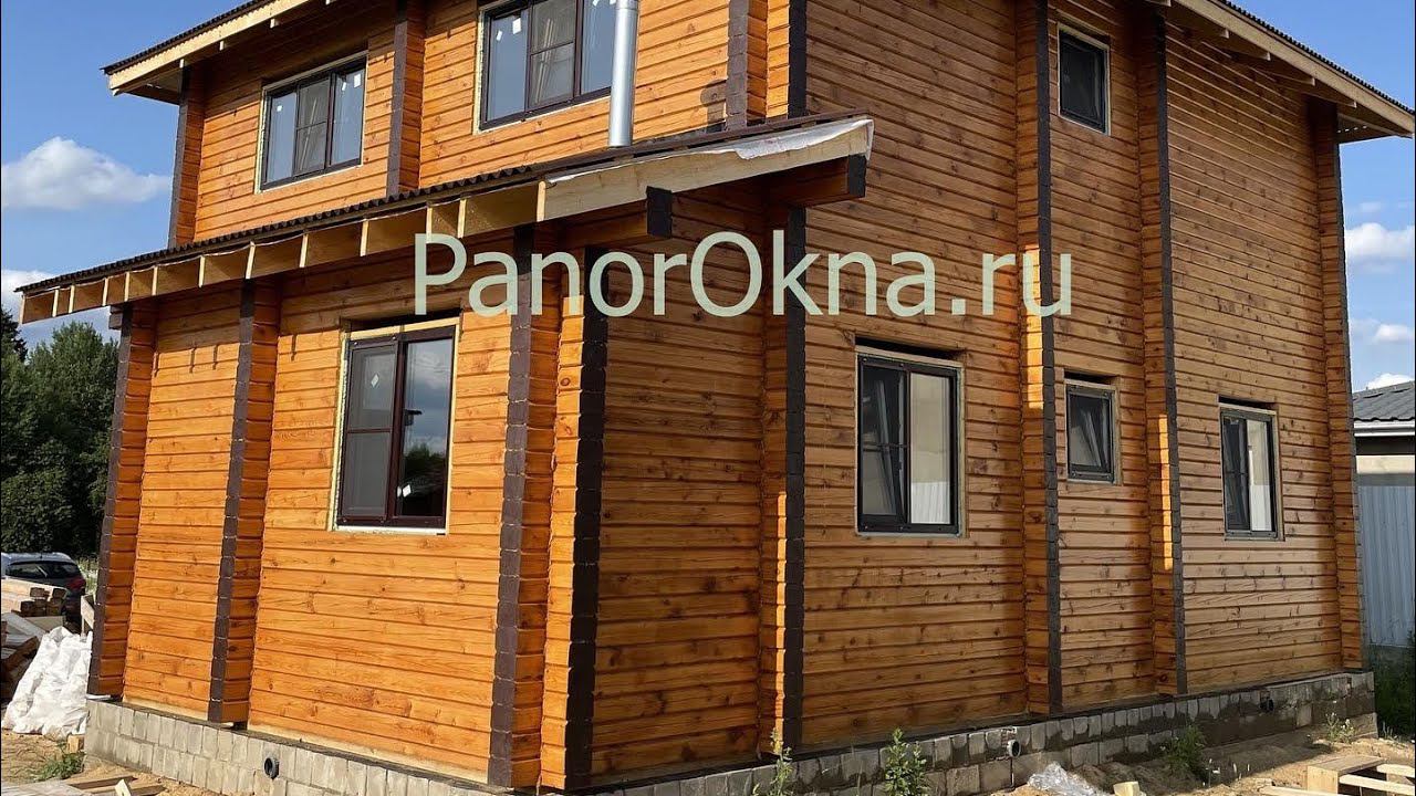 Остекление загородного дома. Пластиковые окна и двери. Панорамное холодное остекление.