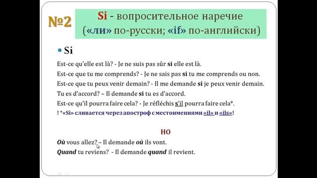 Урок #61: Слово " si " во французском языке. И все его значения смотреть онлайн