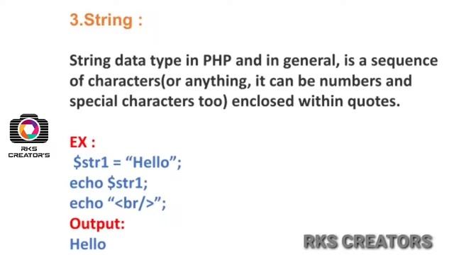 PHP Data Types || PHP in tamil